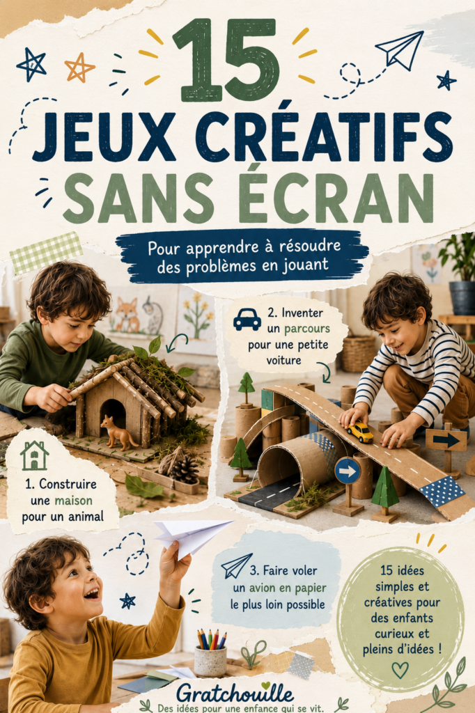 15 jeux créatifs sans écran pour enfants à faire à la maison